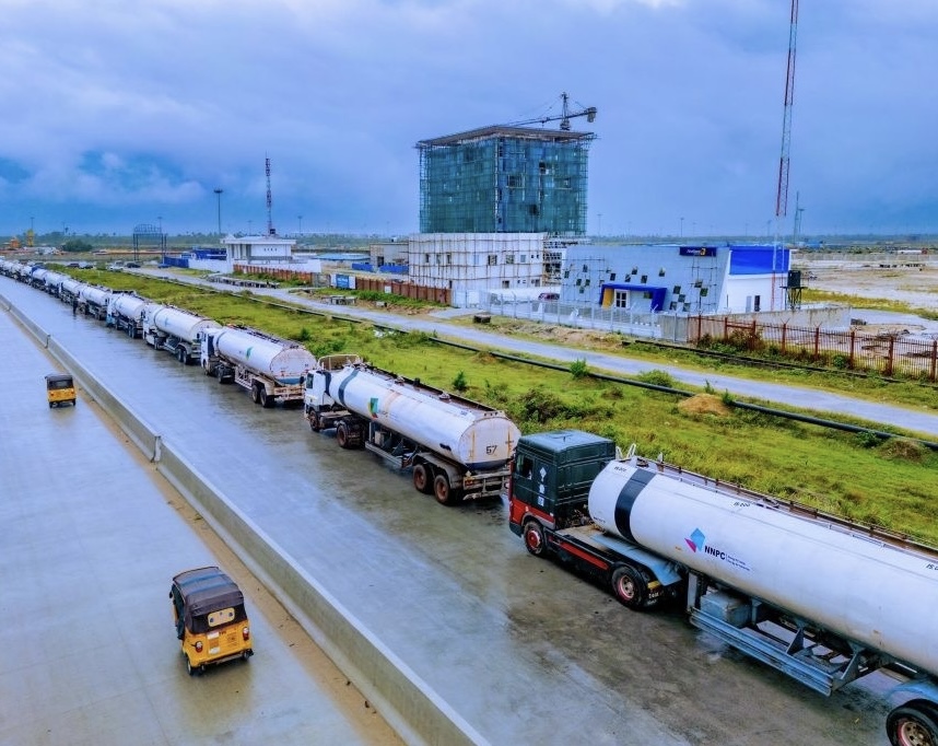 JUST IN: NNPC Deploys Over 100 Trucks to Dangote Refinery Ahead of Petrol Lifting